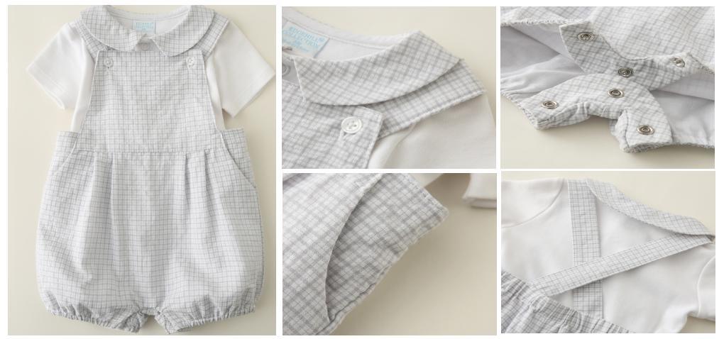 Infant Baby Kids Clothes Boy Girl Knitted Top and Woven Romper Suit Clothes