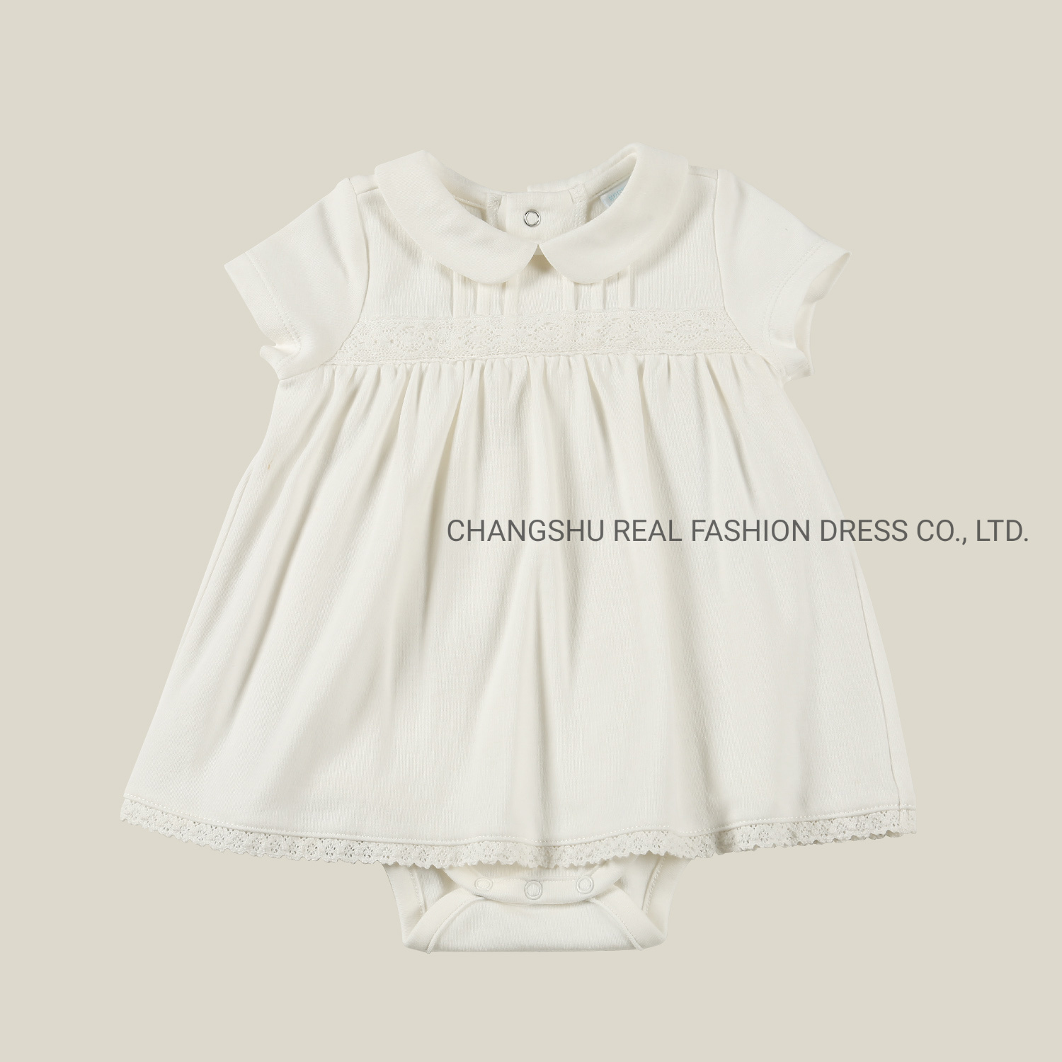 Newborn Baby Clothing Infant Knitted Romper with Embroidery Edge