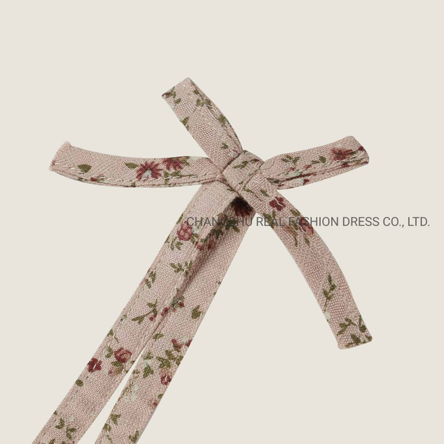 Infant Baby Kids Children Clothes Girl Woven Romper with Snap Inside Crotch