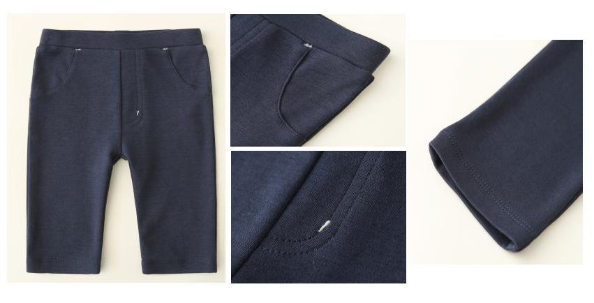 Infant 2022 Boy Knitted Pant Clothes Made of Decorative Fly and Pocket