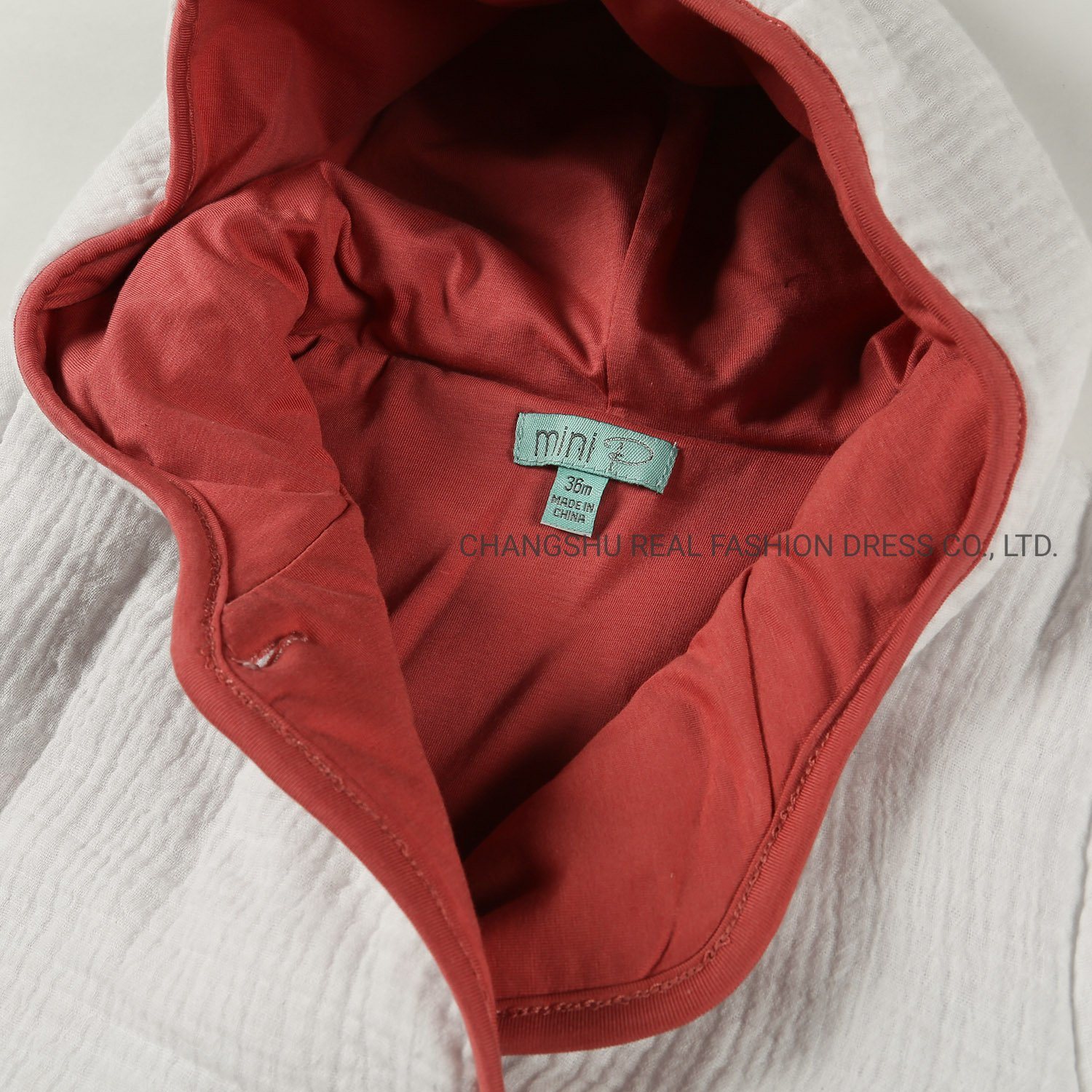 Infant Baby Kids Children Clothes Boy Girl Woven Contrast Color Padding Jacket with Hood