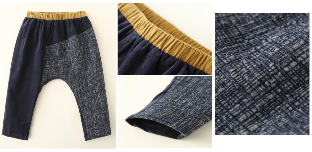 Infant 2022 Boy Baby Woven Corduroy Pant Clothes with Contrast Waistband