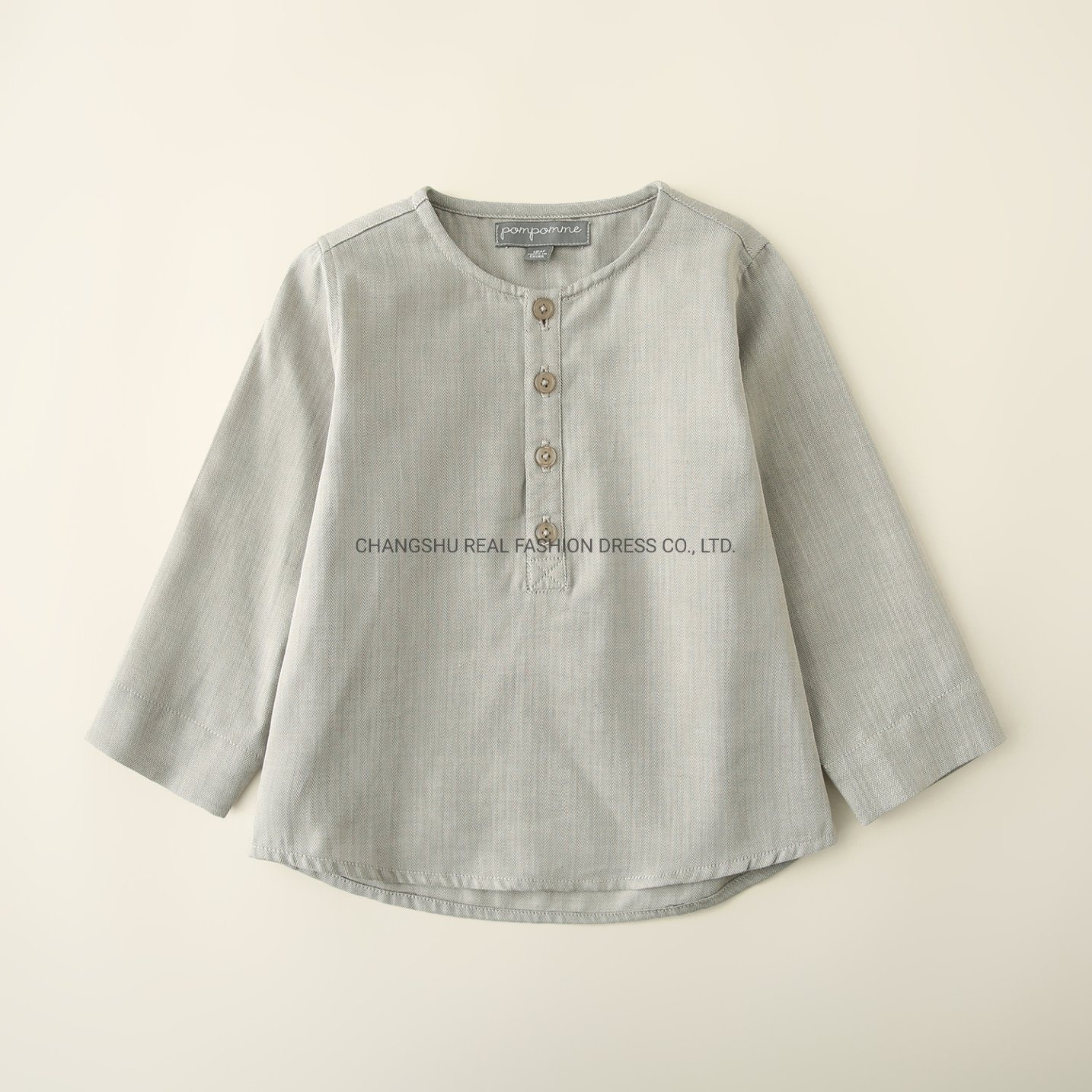 Toddle Kids Clothing Boy Children Woven Shirt Wear Made of Front Placket