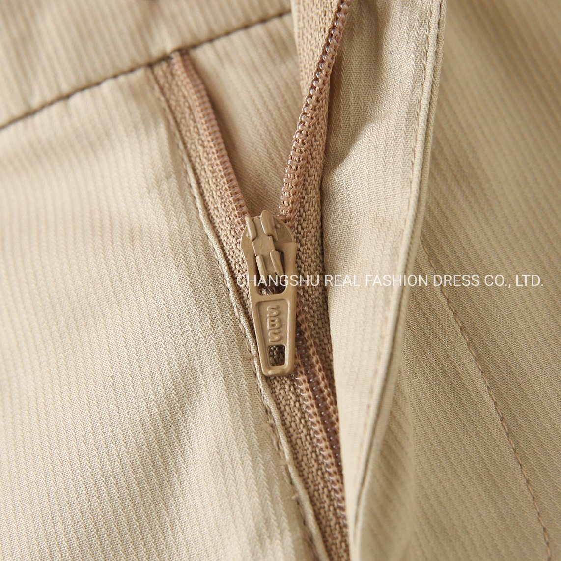 Boy Children Taupe Tan Pant Clothes with Zipper Hook Fly and Waistband Loop