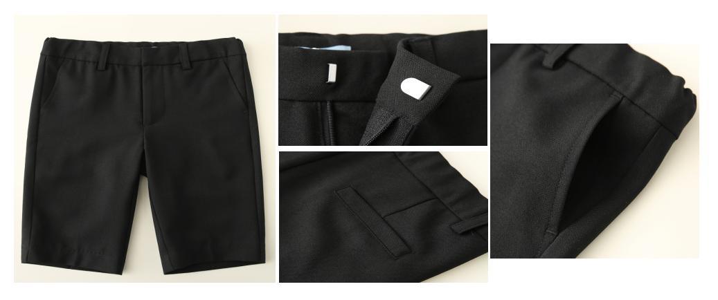 Toddle Children Clothing Boy Kids Woven Bermudas Pant Wear with Functional Front Fly