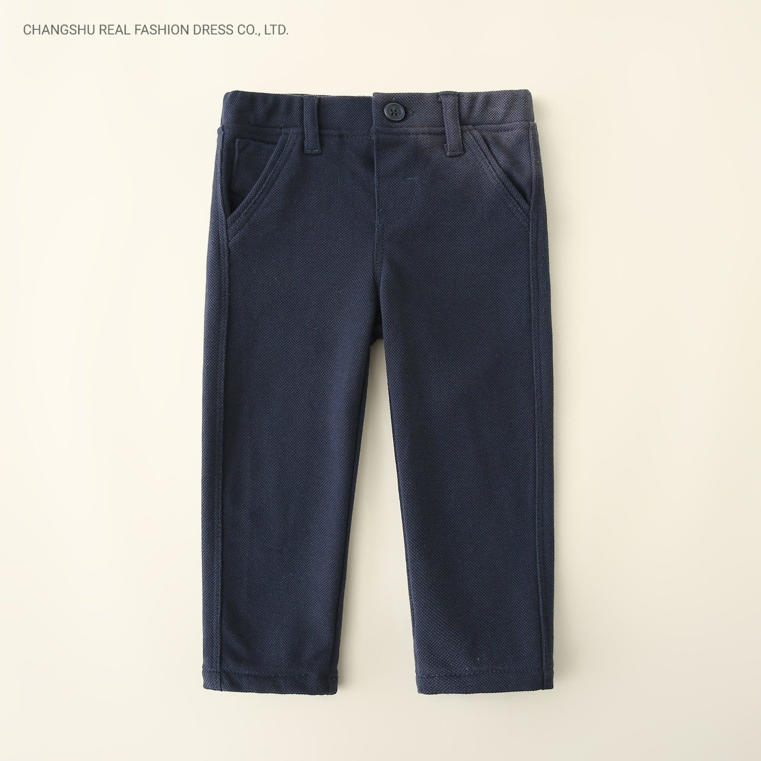 Toddle Kids Clothing Boy Woven Navy Pant Wear with Functional Front Fly and Pocket