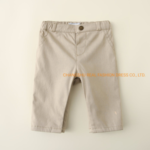 Infant Baby Clothes 2022 Boy Woven Pant with Functional Fly