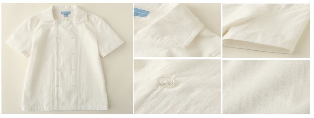 Toddle Kids Clothing Boy Children Woven Shirt Wear Made of 2 Rows Buttons