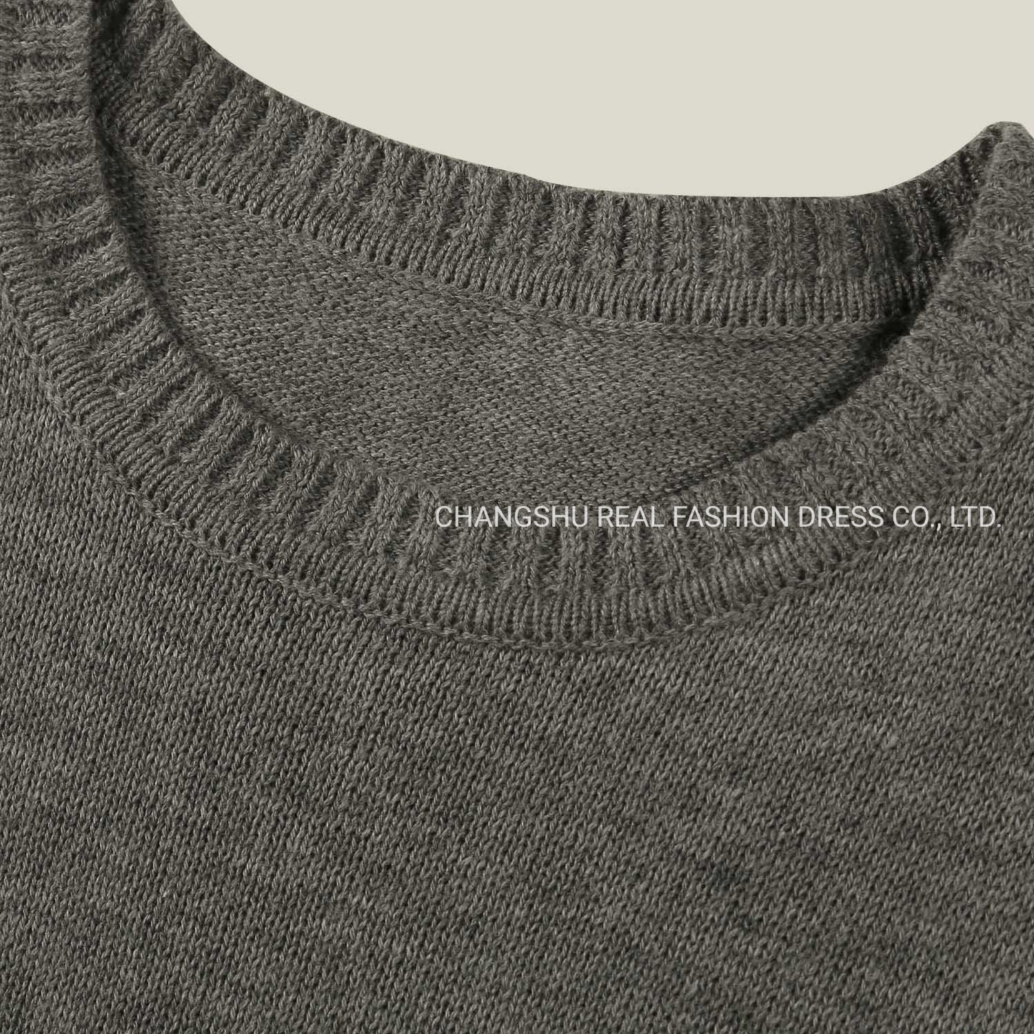 Boy Children 2022 Grey Sweater Clothes with Front Sherpa Pocket and Round Neck