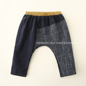 Infant 2022 Boy Baby Woven Corduroy Pant Clothes with Contrast Waistband