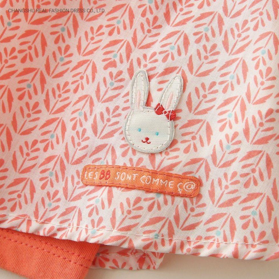 Newborn Baby Orange Leaf Print Dress Wear with Ivory Top and Orange Panty