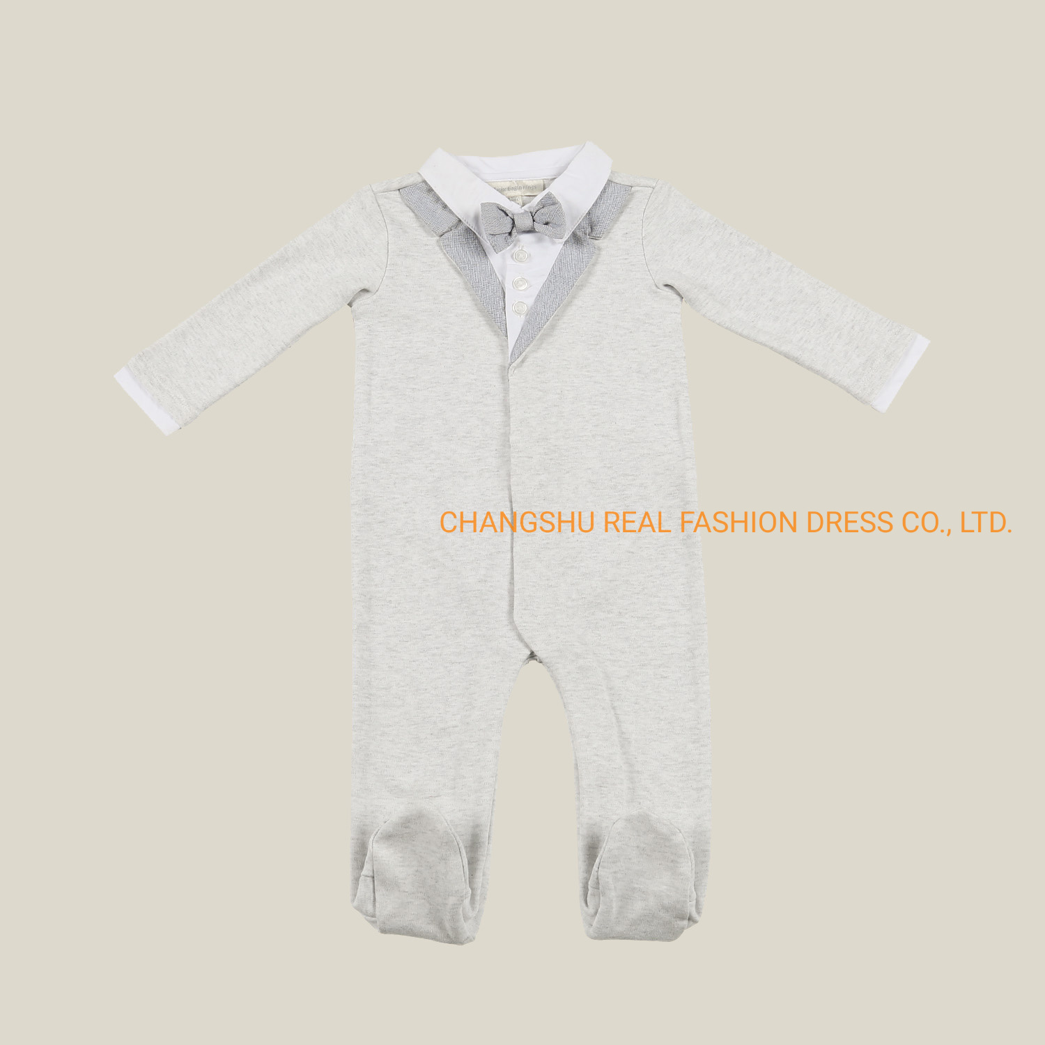 Baby Kids Children Infant Knitted Heather Grey Footed Coverall Romper Boy Girl Romper