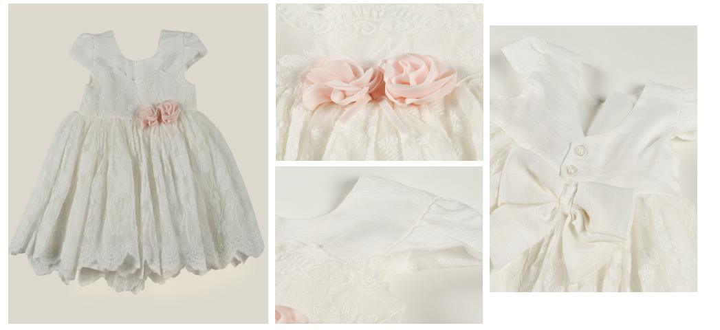 Infant Baby Kids Clothes Girl Children Dress with Panty and Embroidery Fabric