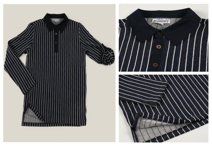 Toddle Children Fashion Clothing Boy Kids Knitted Polo Shirt Wear with Stripe Fabric