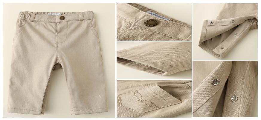 Infant Boy Baby Woven Pant with Functional Fly Clothes