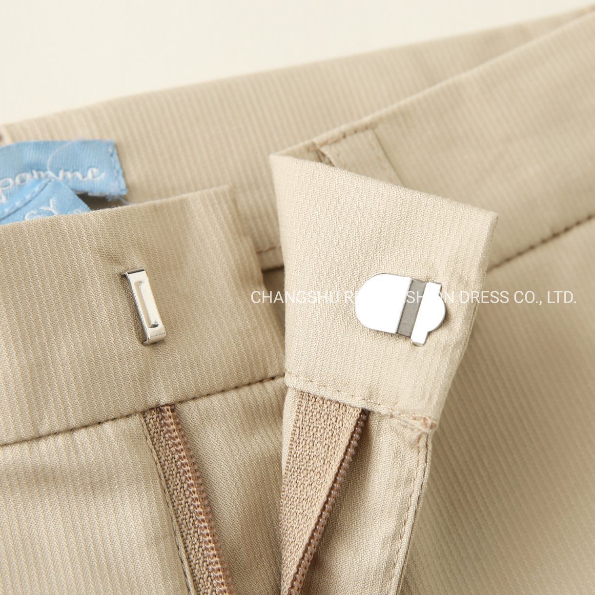 Boy Children Taupe Tan Pant Clothes with Zipper Hook Fly and Waistband Loop