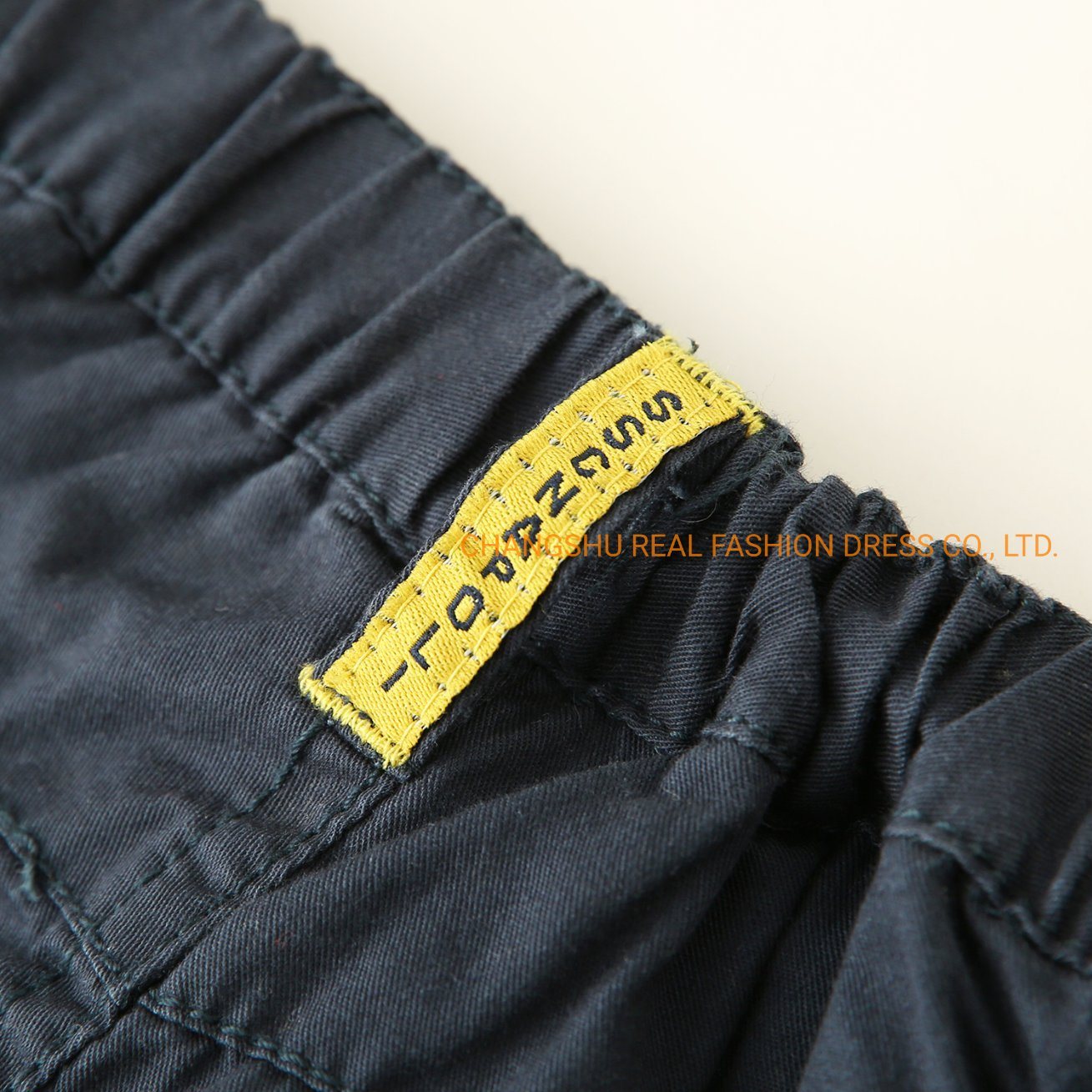 Boy Woven Pant Made of Pocket with Embroidery Clothes