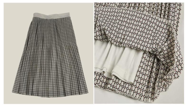 Toddle Children Clothing Girl Kids Woven Black Print Pleat Skirt Wear