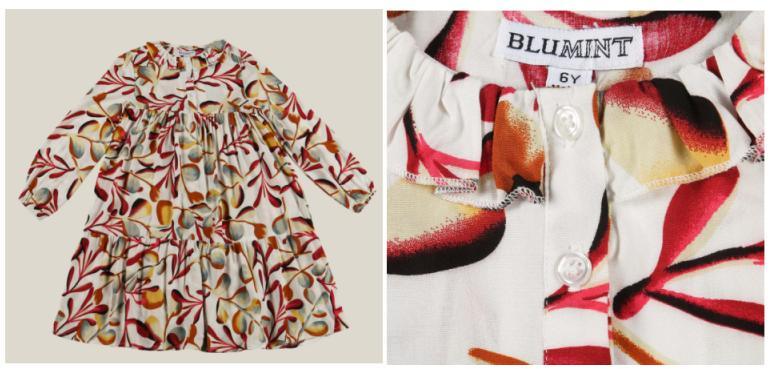 Children Clothing Girl Kids Colorful Print Woven Party Holiday Dress Wear